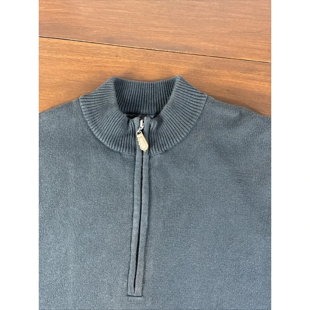 Walter Hagen Clubhouse Lined 1/4 Zip Pullover Sweater W/Lining Men's Sz L Golf